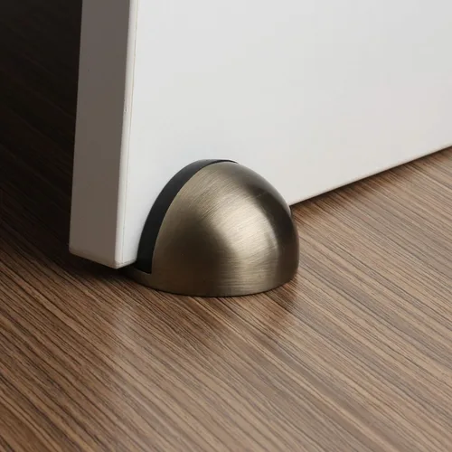 Miniatura 4 de Tope de puerta de acero inoxidable cepillado, tope de puerta adhesivo 3M para hotel, hogar, restaurante, sin necesidad de taladrar, montaje
