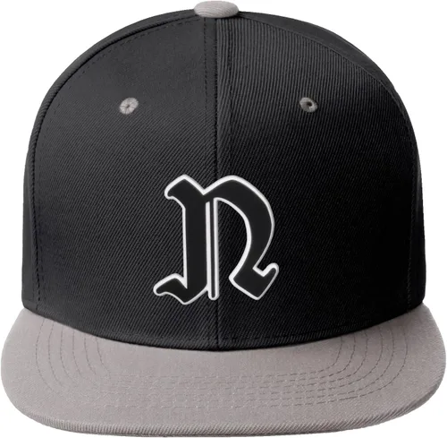 Miniatura 1651 de Daxton Gorra clásica con visera de billete plano con letras del alfabeto inglés antiguo de la A a la Z