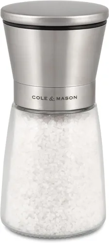Cole & Mason Sunderland - Molinillo de sal de 5.5 pulgadas para sal marina, molinos de sal estéticos, esenciales para cocina y hogar, molinillo de