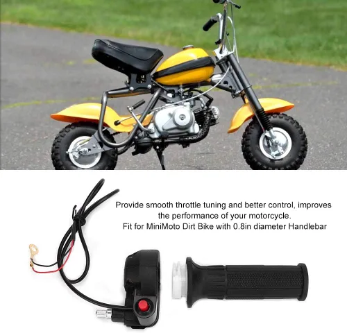 Miniatura 7 de Acelerador de motocros,Cable de agarre del acelerador del acelerador, empuñaduras del acelerador con interruptor de parada para manillar de moto 47