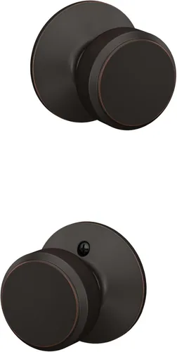 Miniatura 49 de SCHLAGE F51A BWE 622 - Pomo de puerta Bowery, cerradura de entrada con llave, color negro mate Mate negro