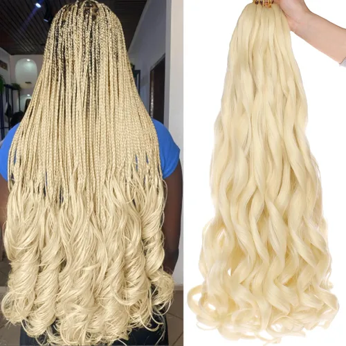 Miniatura 23 de Unionbeauty - Cabello rizado francés trenzado de 10 pulgadas, trenzas rizadas estilo Bob francés, cabello de ganchillo, 8 paquetes de trenzas