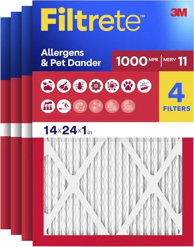 Miniatura 12 de Filtrete - Filtro de aire para caldera de aire acondicionado, 20 x 25 x 1 pulgadas, MERV 11, MPR 1000, defensa contra micro alérgenos, filtro