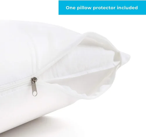 Miniatura 11 de Linenspa - Protector de almohada impermeable y suave de alta calidad, sin vinilo, estándar, color blanco