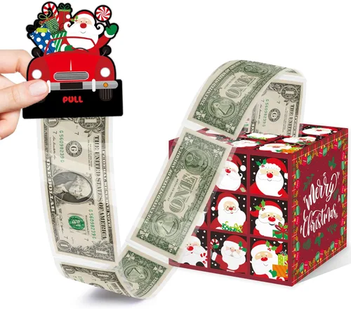 Miniatura 13 de Caja de dinero de feliz cumpleaños para regalo en efectivo, incluye tarjeta de feliz cumpleaños y 35 bolsas transparentes, divertido regalo