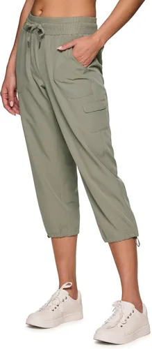 Miniatura 34 de RBX - Pantalón capri deportivo con cordón,ligero, con bolsillos y estilo cargo, para mujer
