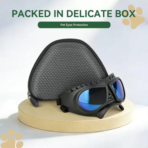 Miniatura 6 de Gafas de sol para perros de razas pequeñas a medianas, lentes de sol para perros pequeños, protección UV, resistente al viento, a prueba de nieve