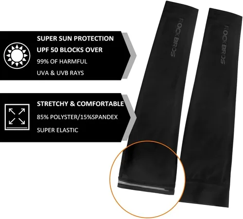 Miniatura 26 de ROCKBROS Mangas de protección solar para brazos, enfriamiento, correr, golf, pesca, ciclismo, mangas para brazos
