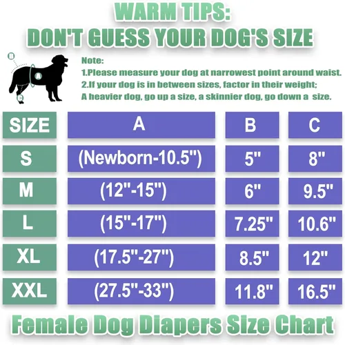 Miniatura 2 de wegreeco - Pañales lavables y reutilizables para perros (patrón elegante), pañales para perras, paquete de 3 (elegante, talla XL)