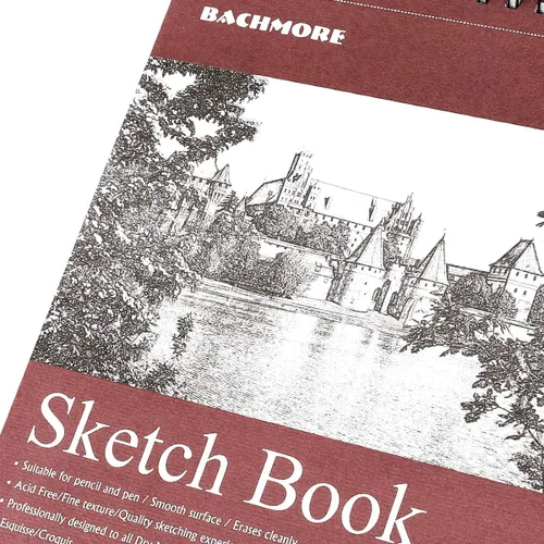 Miniatura 2 de Bachmore - Bloc de bocetos de 9 x 12 pulgadas (68 libras/3.53 oz), 100 hojas de libro de bocetos encuadernado en espiral para artistas profesionales