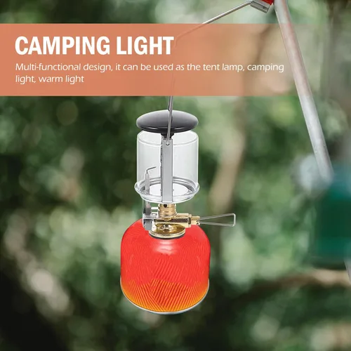 Miniatura 3 de Healifty Linterna compacta de gas propano con bolsa de almacenamiento, lámpara de campamento al aire libre para senderismo, pesca, iluminación