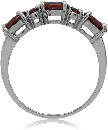 Miniatura 3 de Silvershake 3 Stone White Gold Plated 925 Sterling Silver Ring