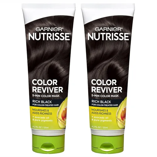 Miniatura 10 de Garnier Nutrisse Color Reviver Mascarilla de color de 5 minutos, marrón cálido para cabello teñido para nutrir y añade riqueza