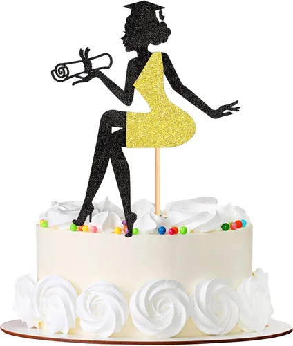 Miniatura 21 de 24 adornos para cupcakes de graduación 2026, selecciones de alimentos/aperitivos para fiesta de graduación, decoración de mini pasteles, adornos