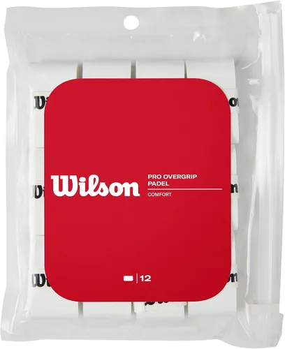 WILSON Pro Padel Overgrip - Paquete de 12, color blanco