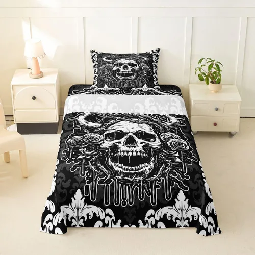 Miniatura 26 de Juego de sábanas de camping Happy Camping para niños Queen 4 piezas, juego de ropa de cama de autocaravana, juego de sábanas de accesorios de coche