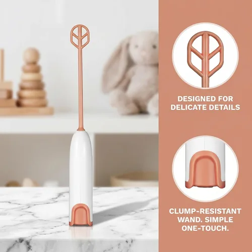 Miniatura 7 de Wakauto Mezclador eléctrico de mano para leche en polvo y bebidas, pequeño agitador portátil para botellas y tazas, mezclador compacto fácil