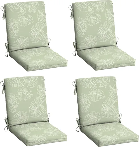 Miniatura 72 de ARDEN - Cojín para silla de comedor exterior de 20 x 20 pulgadas, resistente al agua y a la decoloración, textura verde azul pavo real