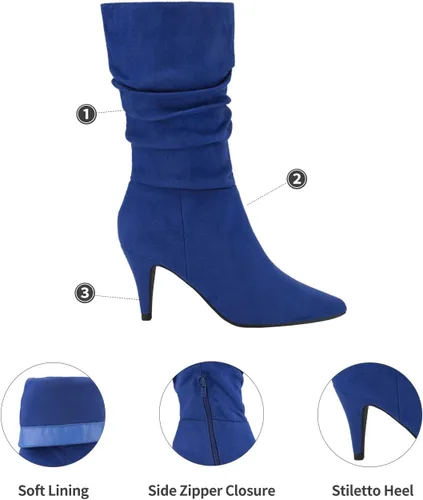Miniatura 3 de DREAM PAIRS - Botas de tacón alto de media caña para mujer