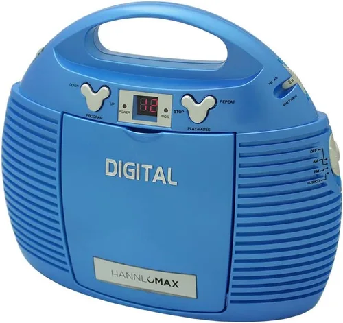 Miniatura 8 de HANNLOMAX Reproductor de CD portátil HX-327CD con radio AM/FM, entrada auxiliar, fuente de alimentación dual AC/DC (negro)