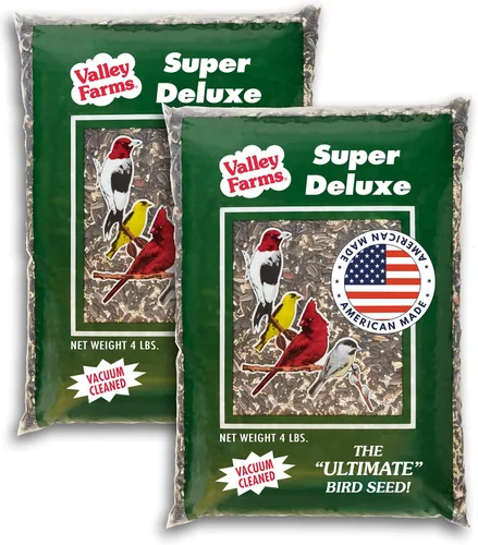 Miniatura 12 de Valley Farms Super Deluxe - Alimento para pájaros silvestres (15 libras) para comederos exteriores – 0% rellenos – cargas de semillas de girasol