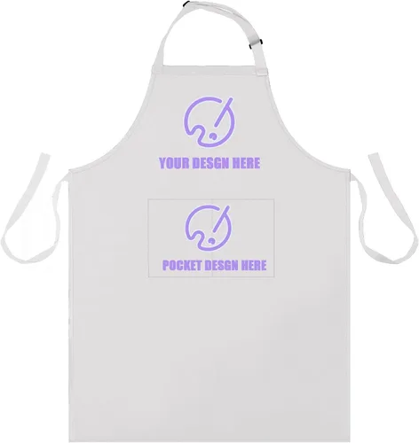 Miniatura 12 de BeautyWill Delantal personalizado personalizado para hombres y mujeres, delantales de cocina personalizados con bolsillos, nombre, texto, logotipo
