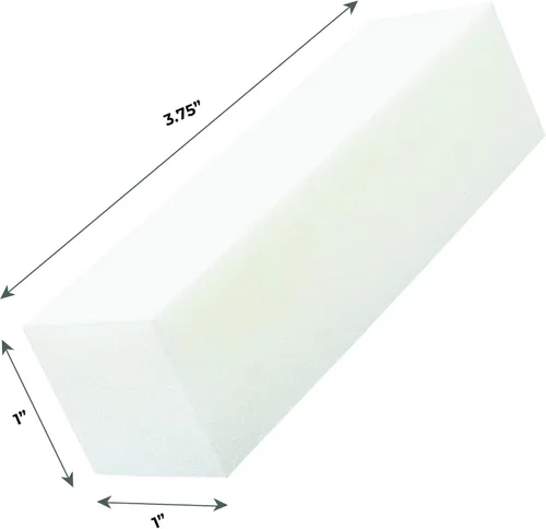 Miniatura 4 de ForPro Professional Collection Bloque de pulido súper blanco, grano 120, pulidor de uñas de manicura y pedicura de cuatro lados, 3.75 pulgadas