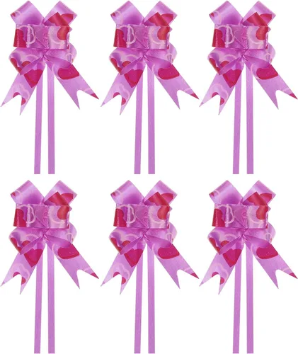 PATIKIL Lazos de regalo, 100 unidades, canastas de regalo, lazos de envoltura de regalo, diseño de corazón, lazos de regalo de Navidad, a granel