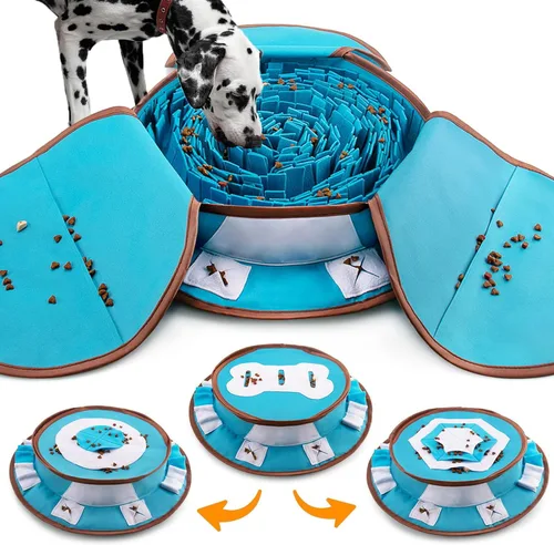 Miniatura 10 de AWOOF Alfombrilla para olfatear mascotas para perros, juego interactivo de alimentación para el aburrimiento, fomenta las habilidades naturales