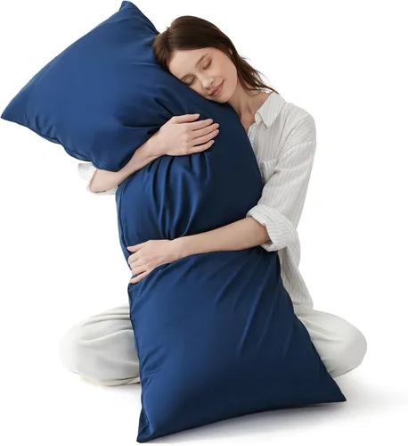 Miniatura 34 de Bedsure Juego de 2 fundas de almohada frescas de tamaño queen, rayón derivado de bambú, transpirables y suaves como la seda con cierre de sobre, 13