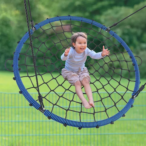 Miniatura 5 de Trekassy - Columpio de tela de araña de 45 pulgadas, soporta 750 libras, para niños y adultos, marco de acero al aire libre, diseño de platillo