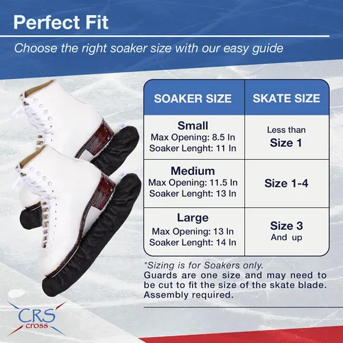 Miniatura 3 de CRS Cross - Juego de regalo de protectores de patines sobre hielo, guardas de tela y toallas, cubiertas suaves para cuchillas de patinaje artístico