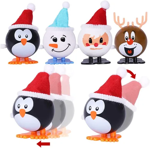 Miniatura 3 de Max Fun Surtido de 12 juguetes navideños para rellenar bolsas de regalos de fiesta de Navidad (juguetes de cuerda navideña)