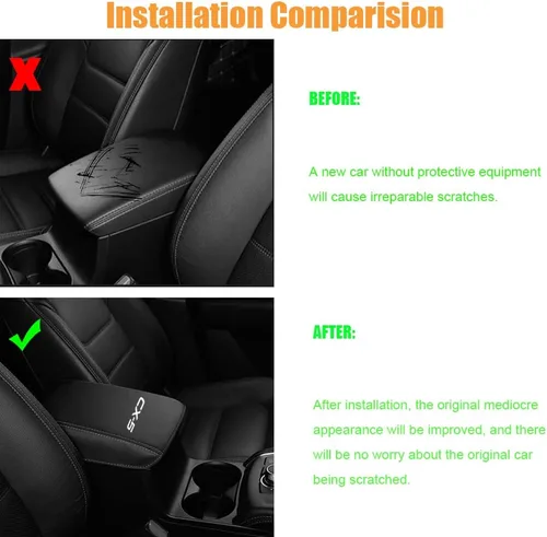 Miniatura 7 de Cubierta para Reposabrazos de Coche Impermeable Cubiertas de Almohadilla de Consola Central Resistente a Rayones Protección Completa Protector