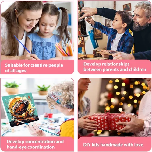 Miniatura 7 de hkejoi Kit de pintura de fútbol por números para niños, pintura de fútbol por números para niños, enmarcado y caballete, pintura por números