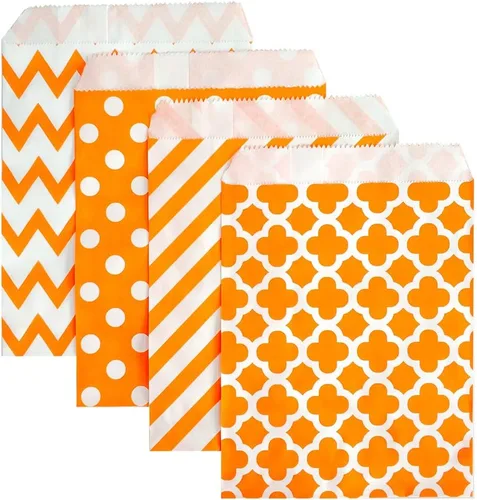 Miniatura 16 de KEYYOOMY 100 bolsas amarillas para bufé de dulces, pequeñas bolsas de galletas, bolsas de papel de lunares para bodas, fiestas de cumpleaños