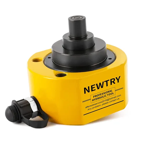 Miniatura 8 de NEWTRY Gato Hidráulico Ram Jack 10T Cilindro Hidráulico de Perfil Bajo Ram Jack Multi-Sección 1" Carrera Cilindro de Elevación Mini Portátil