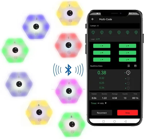 Miniatura 2 de 【queling】 ReactionX Reacción Entrenamiento Luz Lámpara Velocidad Agilidad Respuesta Equipo Baloncesto Boxeo Esgrima Rehabilitación Física de Flash