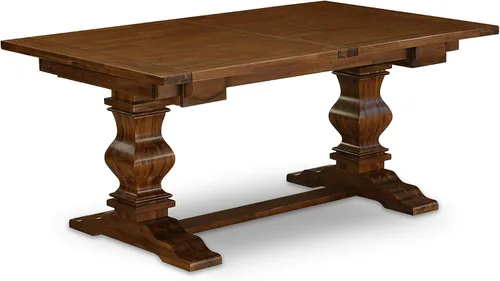 Miniatura 6 de East West Furniture ALAFR7-81-02 Juego de mesa de comedor moderno de 7 piezas consta de una mesa rectangular de madera con hojas extraíbles y 6