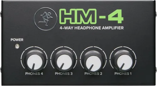 Miniatura 3 de Mackie Serie HM, amplificador de auriculares de 4 vías, accesorio mezclador de 1 canal x 4 auriculares (HM-4), negro