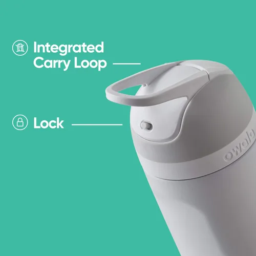 Miniatura 3 de Owala - Botella de agua aislada de acero inoxidable con popote y tapa de bloqueo