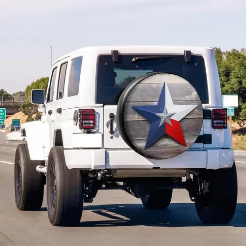 Miniatura 5 de American Star Texas - Cubierta de neumático de repuesto de piel sintética para remolque, RV, SUV y muchos vehículos, 14 pulgadas