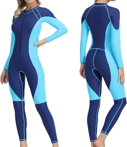 OMGear Piel de Buceo para Mujeres y Hombres Traje de Esnórquel de Cuerpo Completo Traje de Baño de Secado Rápido Delgado Traje de Buceo Protección