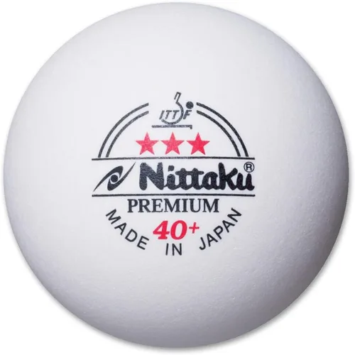 NITTAKU 3-Star Premium 40+ - Pelotas de tenis de mesa