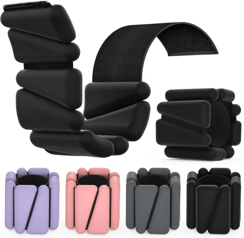Miniatura 8 de Pesas de muñeca, pesas de tobillo para mujeres y hombres, pulsera ajustable con peso para muñeca para entrenamiento de gimnasio en casa, correr