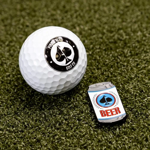 Miniatura 2 de Pins & Aces Marcador de pelota de golf, metal premium, pintura esmaltada única, diseño personalizado, se fija a cualquier imán, añade