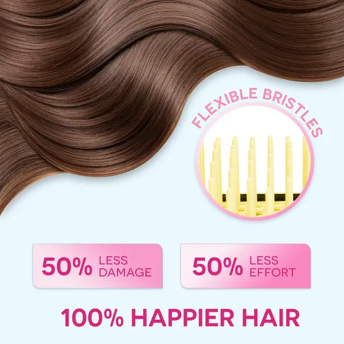 Miniatura 7 de Bautero Cepillo desenredante para cabello grueso y rizado, desenredante sin dolor para cabello natural enrollado 4C, reduce la rotura y el Saku