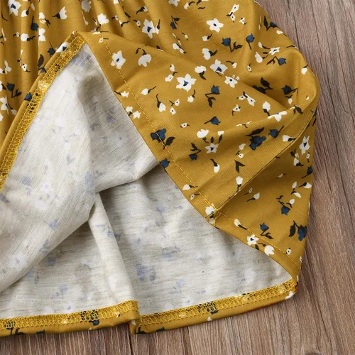 Miniatura 7 de VISGOGO Conjunto de ropa a juego para bebés y niñas, con diseño floral, para la diadema
