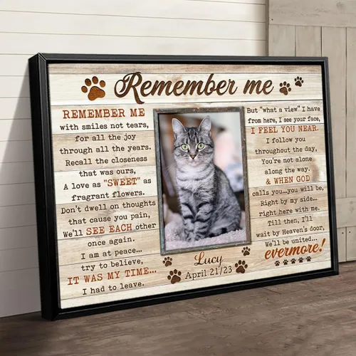 Miniatura 2 de Regalo conmemorativo para gatos, marco de fotos conmemorativo personalizado para mascotas, recuerdo de pérdida de mascotas, regalo de condolencias