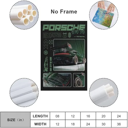 Miniatura 2 de JUANJIANG Póster de SuperCar para amantes del automóvil, póster de conocimiento, pintura decorativa, lienzo, arte de pared, póster de sala de estar